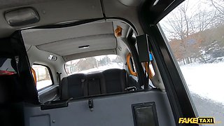 Faux taxi \u2013 spanish passenger with awesome melons loves pecker