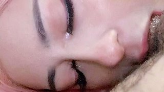 Amateur Blonde Blowjob handjob and cumshot