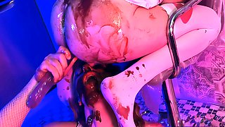 Food sploshing, splosh, femdom sissy