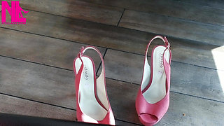 Shoeplay with High Heels in a Bar