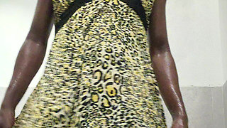 TS Azzy Doing Solo Self Pleasure Anal Fucking Sissygasm Cumming Training  With Dildo Part 1