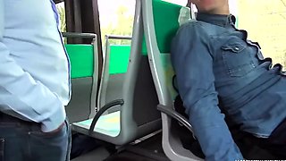 slamming in public bus with teen euro hooker