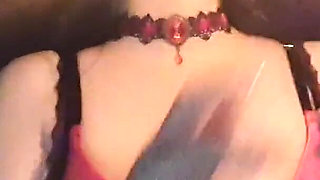 Big Tits Fetish Halloween with Wax and Oil Play