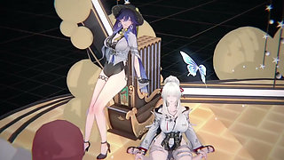 Wuthering Waves - Lucilla X Hiyuki FFM Sex -3d Hentai Animations
