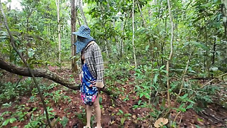 Thai Teenager Walks around Picking Mushrooms and Gets Fucked in the Pussy. Thai Audio