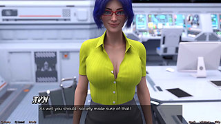 Stranded in Space - Blue Haired Big Tits MILF Wants to Talk