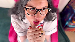 Nurse Ffw Gives Deepthroat to Save Her Job