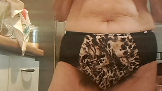 Dirty panties, wet with excitement, records herself for lover