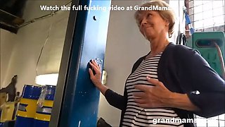 Big cumshot for wrinkled granny