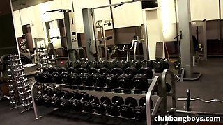 Amateur Fitness Guys Arm Wrestle in the Gym