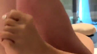 Premature Ejaculation on Asian Slut in Sexy Stockings