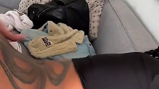 She Likes to Be Mouth Fucked and Swallows Big Dick - Tattooed Brunette Ready for Hardcore Fuck Doggy Style and Cowgirl Ride POV