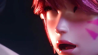 Horny D.va Fucks in the Washroom - Overwatch 3D Animation