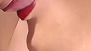 Close-up Video with Open-mouth Cum Swallows