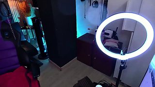 Blonde tight pussy babe solo toy fun in glamour masturbation