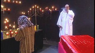 Horny bitch gets fucked in church