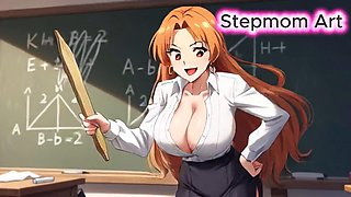 Hentai StepmomArts Teacher JOI Fingering Orgasm Instructions with Dirty Talk
