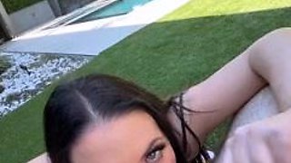 OnlyFans - Angela White Playful Poolside Hookup With Logan