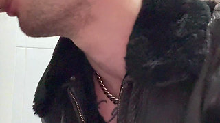 Chav Scally Boy Sucks Big Dick Glory Hole in Public Toilet