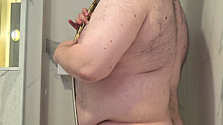 Chub showering in Poland