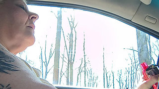 Masterbation in Car Driver Seat