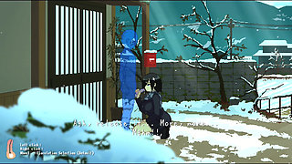 Hentai Game - Massive Tits Babe Rough Sex in Cold Weather