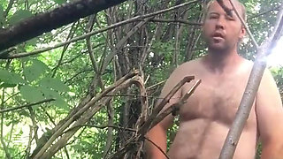 Outside Being Wild Jerking off