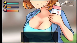 Anime, femdom university, toilets