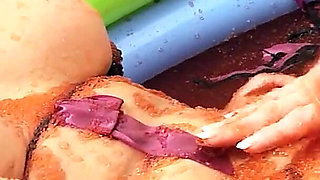Lesb Pool_scene_2_lesbian MILF Couple in Bikinis Enjoy a Jelly Pool