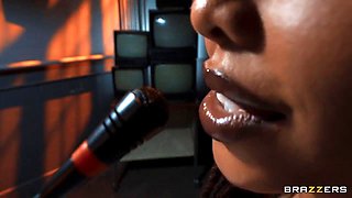 Kira Noirs TS Seduction Yields Blowjob Bondage for Logan Xander