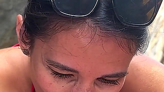 Anal on the Tropical Beach with Cum in Mouth