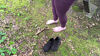 Pussy Slapping on Picnic Table