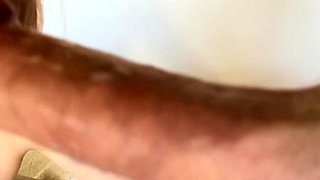 Bitch in fishnet pantyhose rides cock! Her ass is heavily