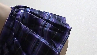 Short Tank Top Spills Out Big Tits, Thighs and Legs in Miniskirt, Wedgie Thong Panties, Busty Japanese Girl Erotic Room Cleaning