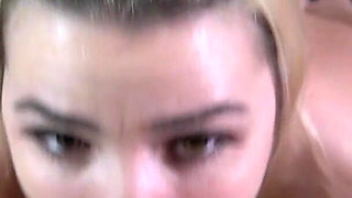 Hot Blonde with Big Tits POV Blowjob Cumshot