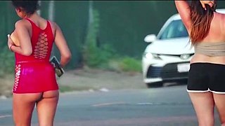 Sexy Street Hookers Strut Their Stuff