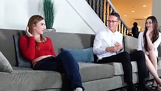 Blonde stepsister gives brother a deep orgasm