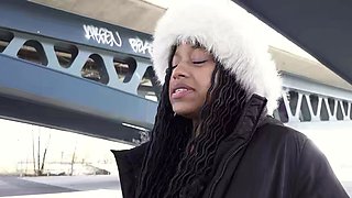 GERMAN SCOUT -  Anal Sex at Pick Up Casting for Black Girl