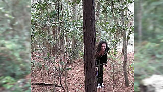 DSC17-6) Petite MILF Babe Monica, Frolics Naked in the Forest, Blowjob, Fucked Doggy Style, Creampie