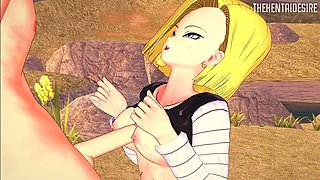 Pornno, android 18 hentai, big boobs