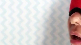 Deep Throated Mature Wife with Eye Mask Sucking