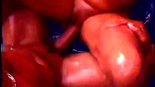 Nice tits honey by pool oiling body and fucks guy's stiff dick