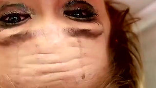 Hot blonde Sailor Luna POV deepthroat blowjob and cum swallow