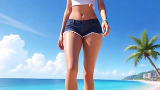 Towa's Naughty Beach Day: Sun-Drenched Curves to Sensual Soak The Reveal You Crave