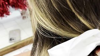 Cheerleader wants a quickie before the Halloween party