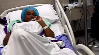Horny doctor, fucks his patient, and leaves her tits full of milk