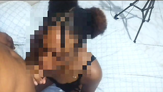 Real Stepdaughter Sucking and Swallowing BBC and Cum!