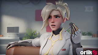 Overwatch Mercy Dr. Ziegler - Patient's BBC Double Penetration Animation