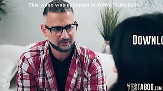 Mature Caring Stepdad Fucks Horny Teen 18+ Stepdaughters Hairy Pussy