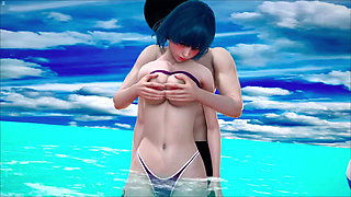 Japanese Petite Stepsister Having Sex With Hiro On Beach